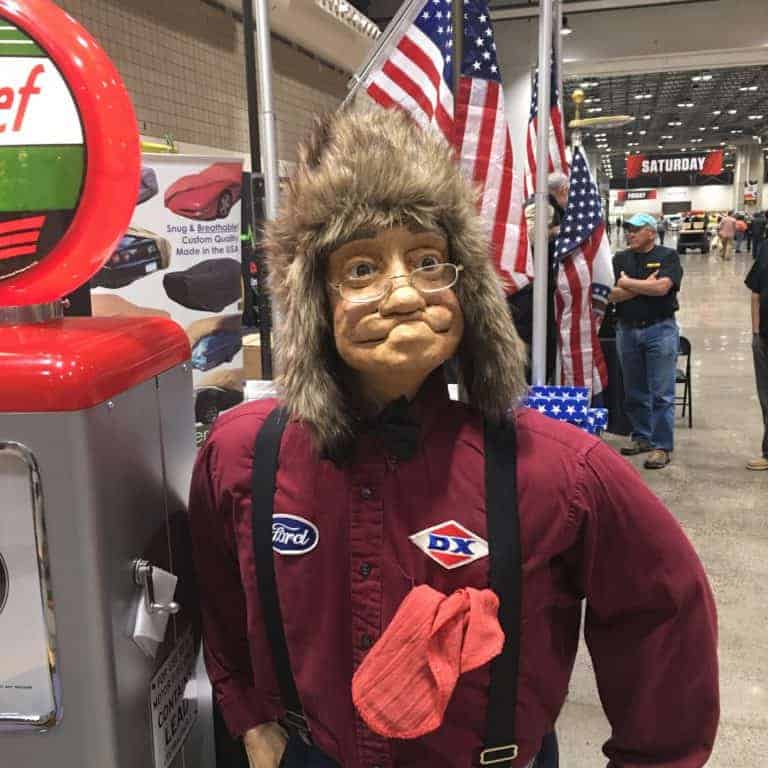 creative characters life like mannequins gas pump attendant